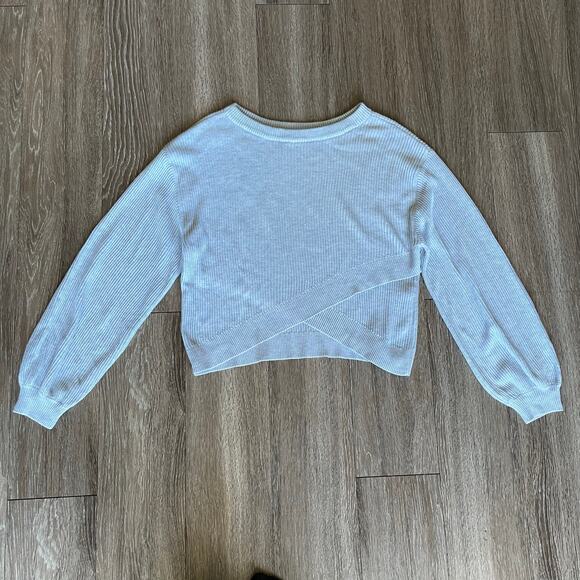 LuluLemon Reversible Crossover Sweater Heathered Core Ultra Light Gray 8 - Picture 9 of 16